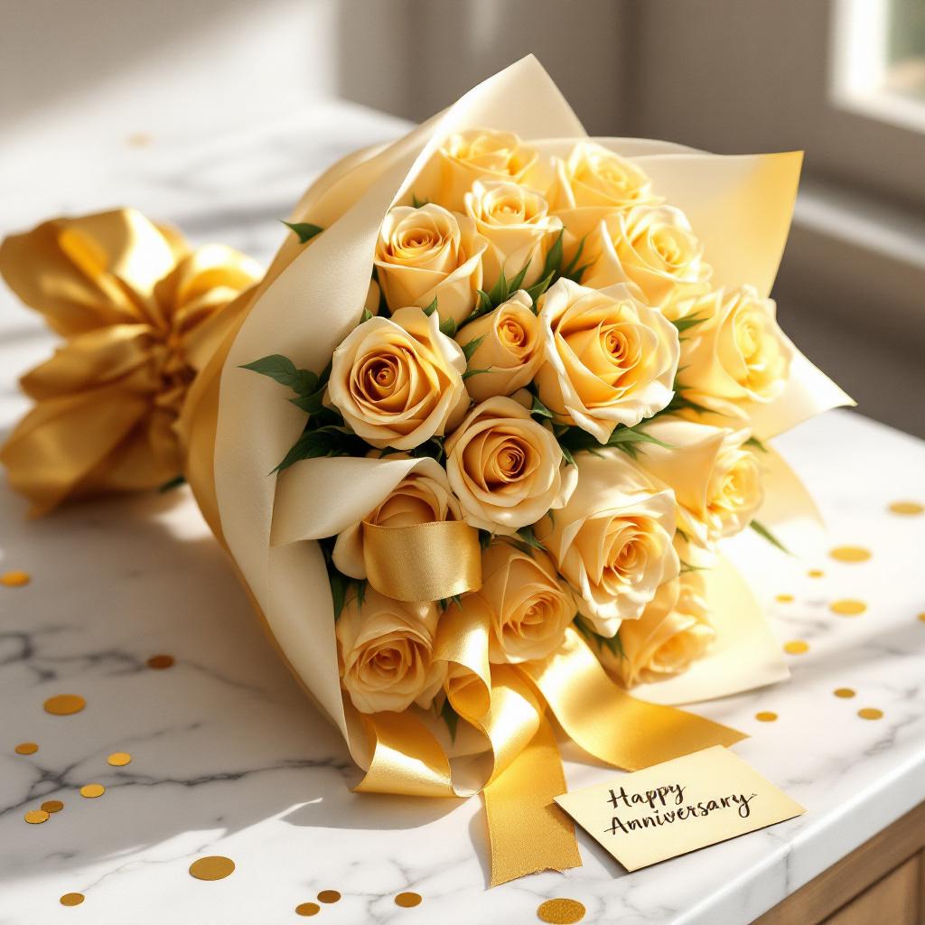 Gold roses